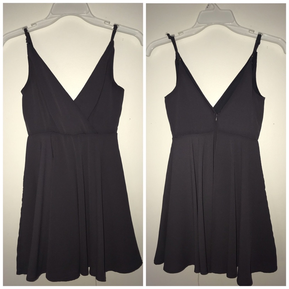 Eggplant babydoll dress.